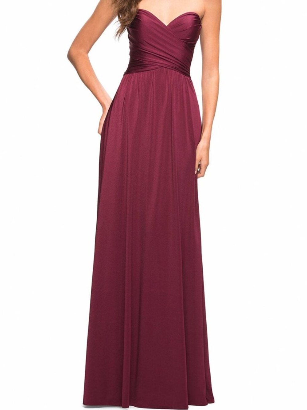 NWT La Femme 30700 Jersey Prom Dress Red Size 0